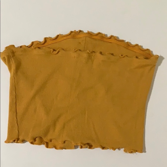 Mustard Buttoned Tube Top - Picture 2 of 2